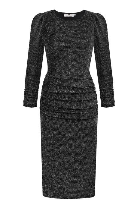 Платье "Шерон" черное, люрекс серебро