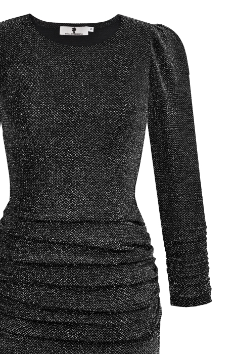 Платье "Шерон" черное, люрекс серебро