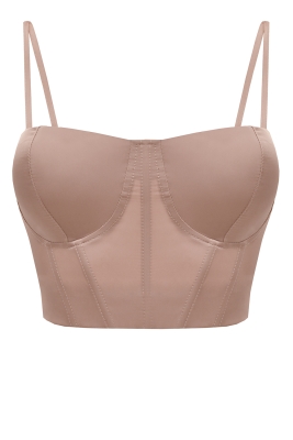 Топ - корсет бежевый, атлас