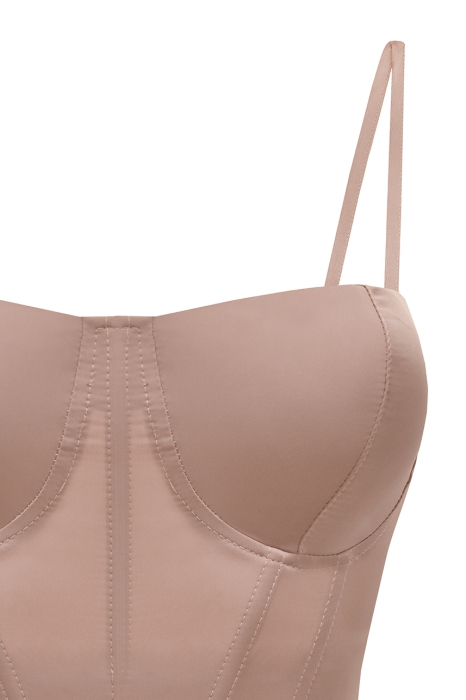 Топ - корсет бежевый, атлас