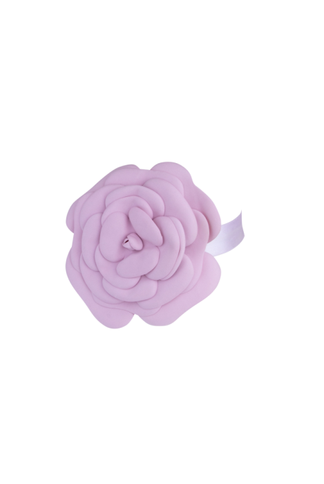 Брошь - чокер "Камелия" розовая