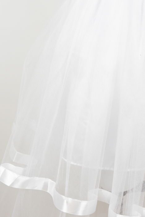 Юбка "Бэкки" белая, фатин с атласной лентой, макси (100 см)