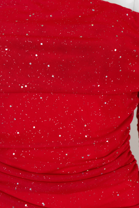 Платье "Кейла" красное, люрекс