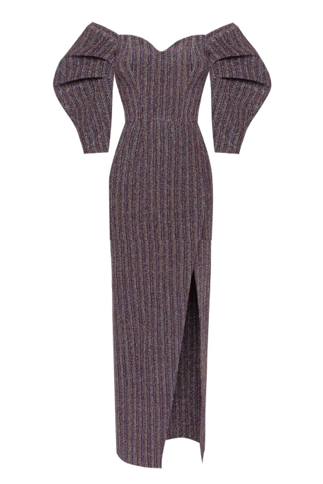 Платье "Эльзи", фиолетовое, плиссе 