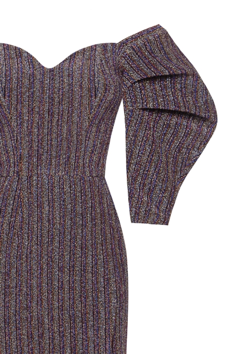 Платье "Эльзи", фиолетовое, плиссе 