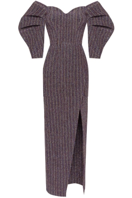 Платье "Эльзи", фиолетовое, плиссе 