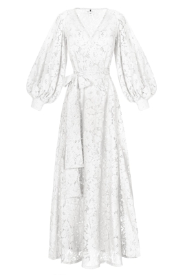 Платье "Оливия" молочное, кружево