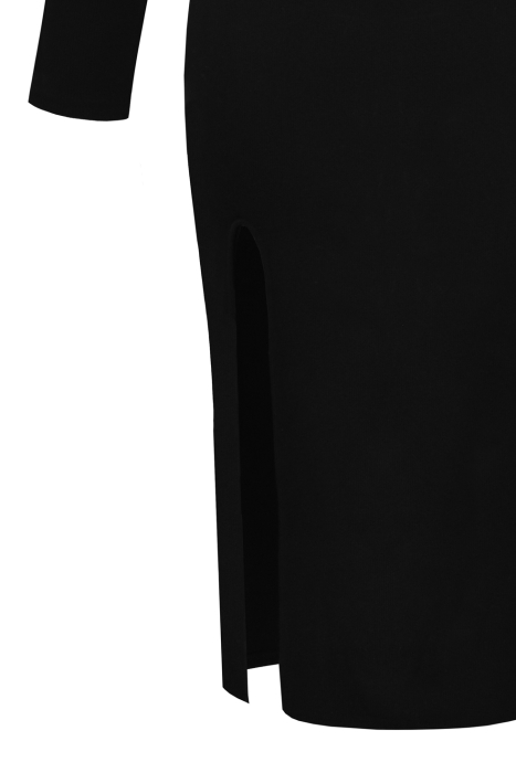 Платье-водолазка "Фелисия" черная, трикотаж, миди