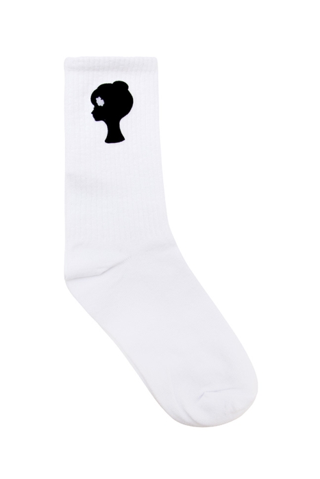 Носки "ЛОГО" белые, лого бархат