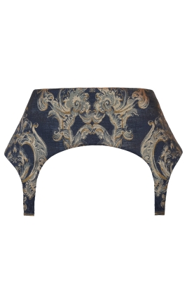 Пояс-Корсет "Версаль Уисли" черное с золотистым атлас