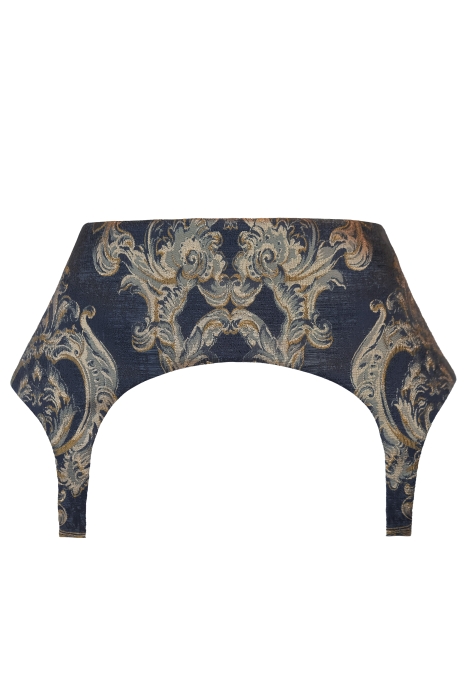 Пояс-Корсет "Версаль Уисли" черное с золотистым атлас