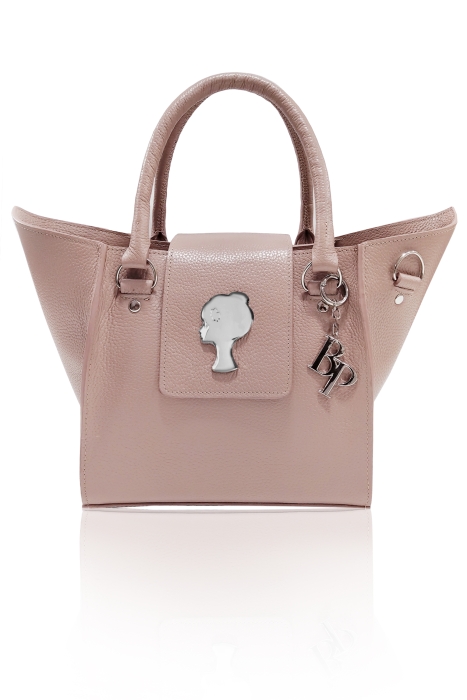 Сумка "Белиссимо" пудровая, мини (серебро)